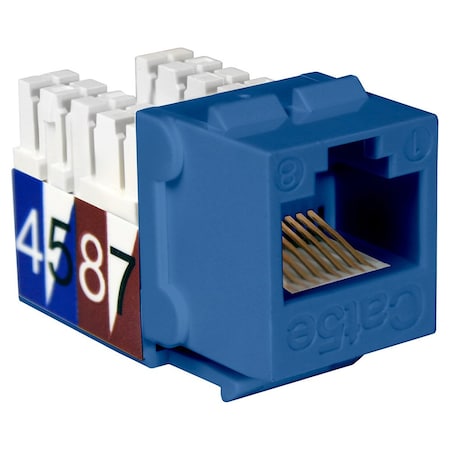 Quest Technology International Cat5E Slim-Style 90 Degree Keystone Jacks, 8P8C - Blue NKJ-5502